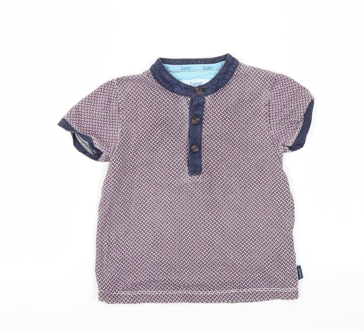 Baker Boys Purple Argyle/Diamond  Basic T-Shirt Size 18-24 Months