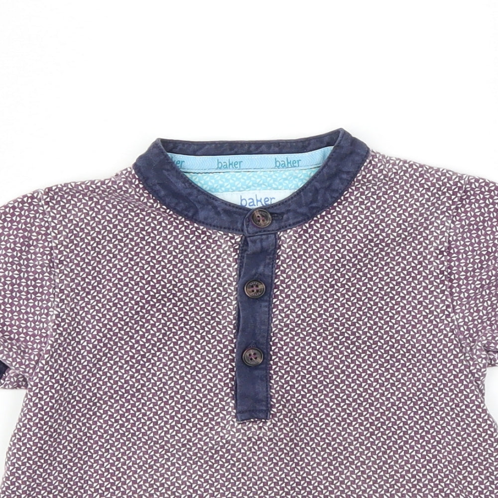 Baker Boys Purple Argyle/Diamond  Basic T-Shirt Size 18-24 Months
