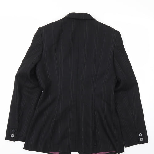 NEXT  Womens Black Striped  Jacket Blazer Size 10