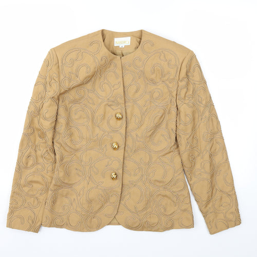 Medici Womens Beige   Jacket Blazer Size 10