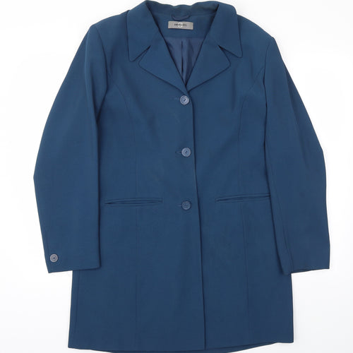 AMARANTO Womens Blue   Jacket Blazer Size 14