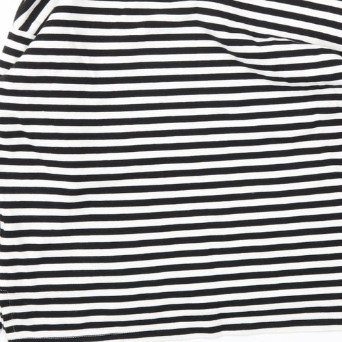 LOGG Womens Black Striped  Basic T-Shirt Size XS