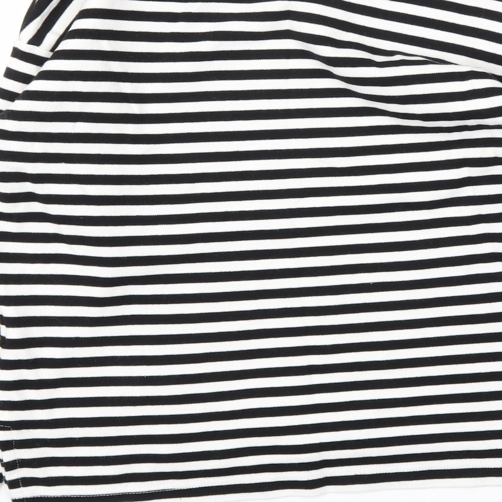 LOGG Womens Black Striped  Basic T-Shirt Size XS