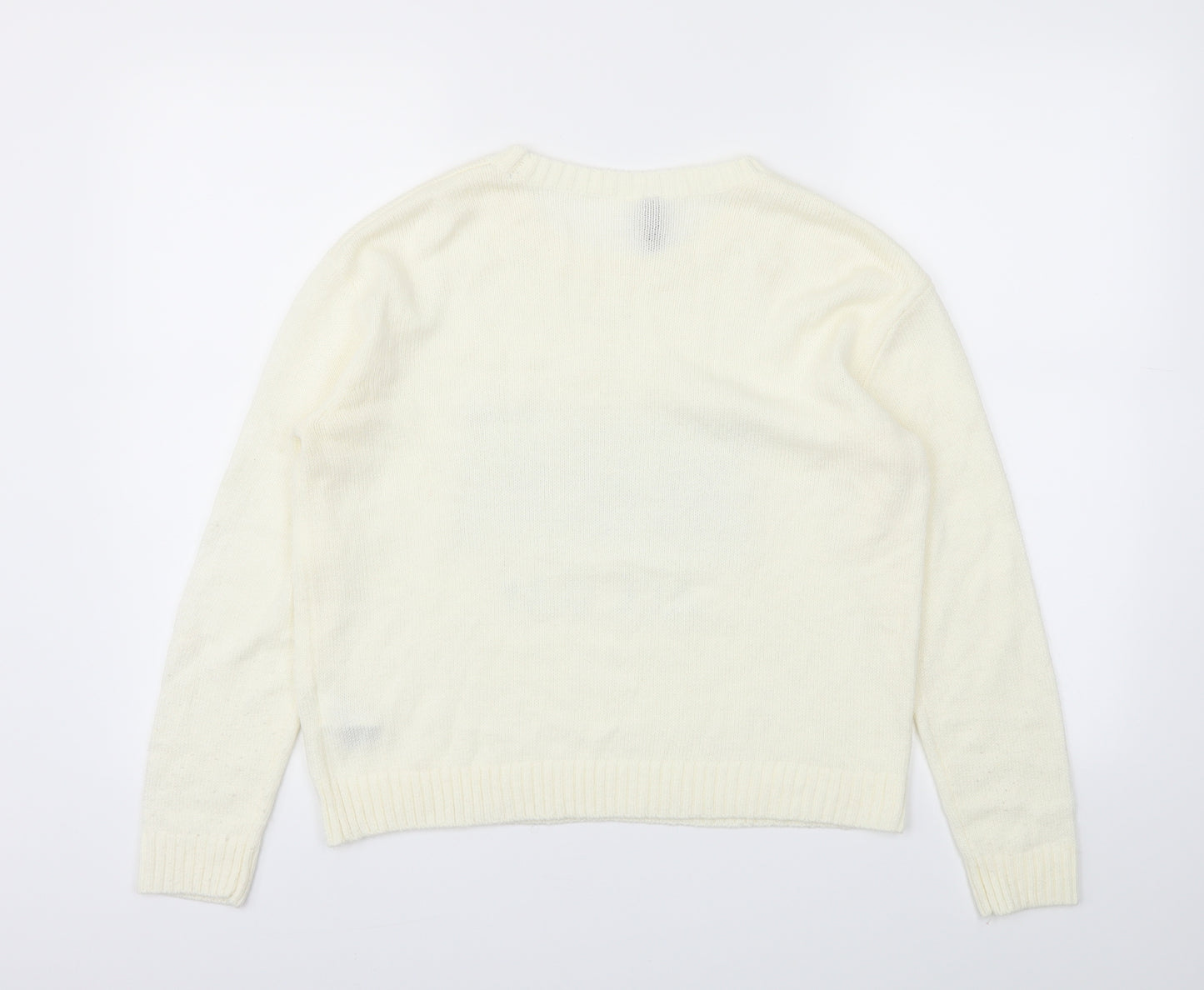 H&M Womens Ivory   Pullover Jumper Size S
