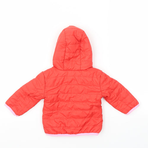 M&S Boys Red   Basic Coat Coat Size 3-6 Months