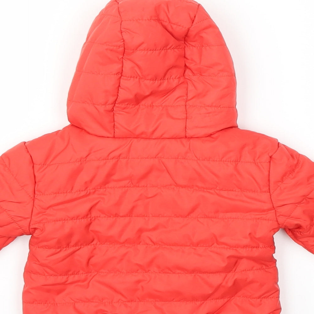M&S Boys Red   Basic Coat Coat Size 3-6 Months