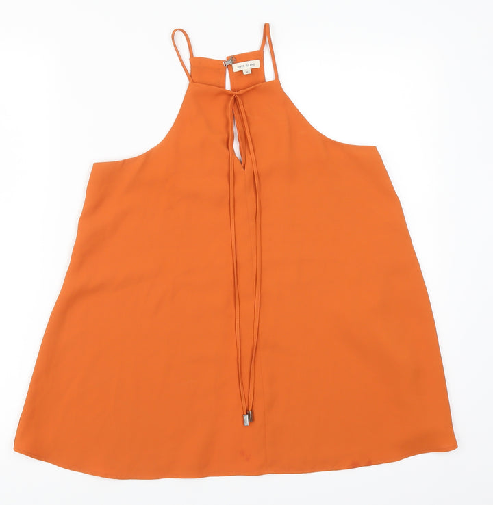 River Island Womens Orange   Basic Tank Size 8