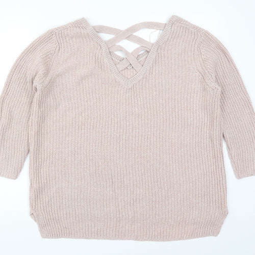 F&F Womens Pink   Pullover Jumper Size 14