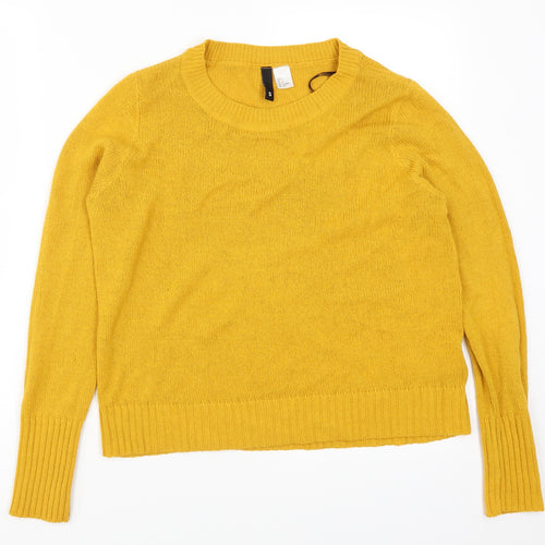 H&M Womens Yellow   Pullover Jumper Size S
