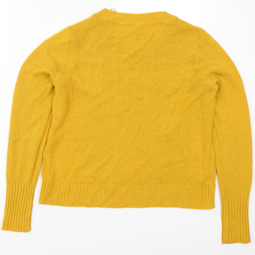 H&M Womens Yellow   Pullover Jumper Size S