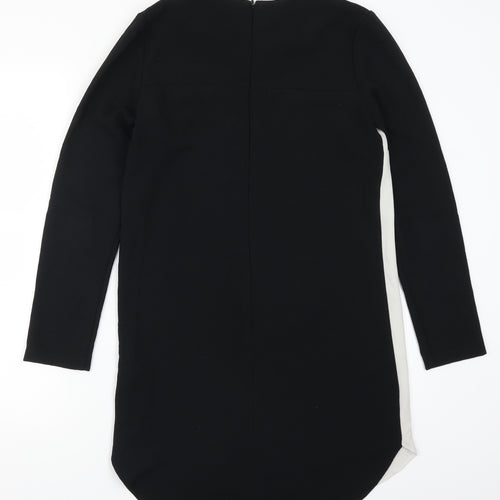 Topshop Womens Black Colourblock  T-Shirt Dress  Size 10  - White