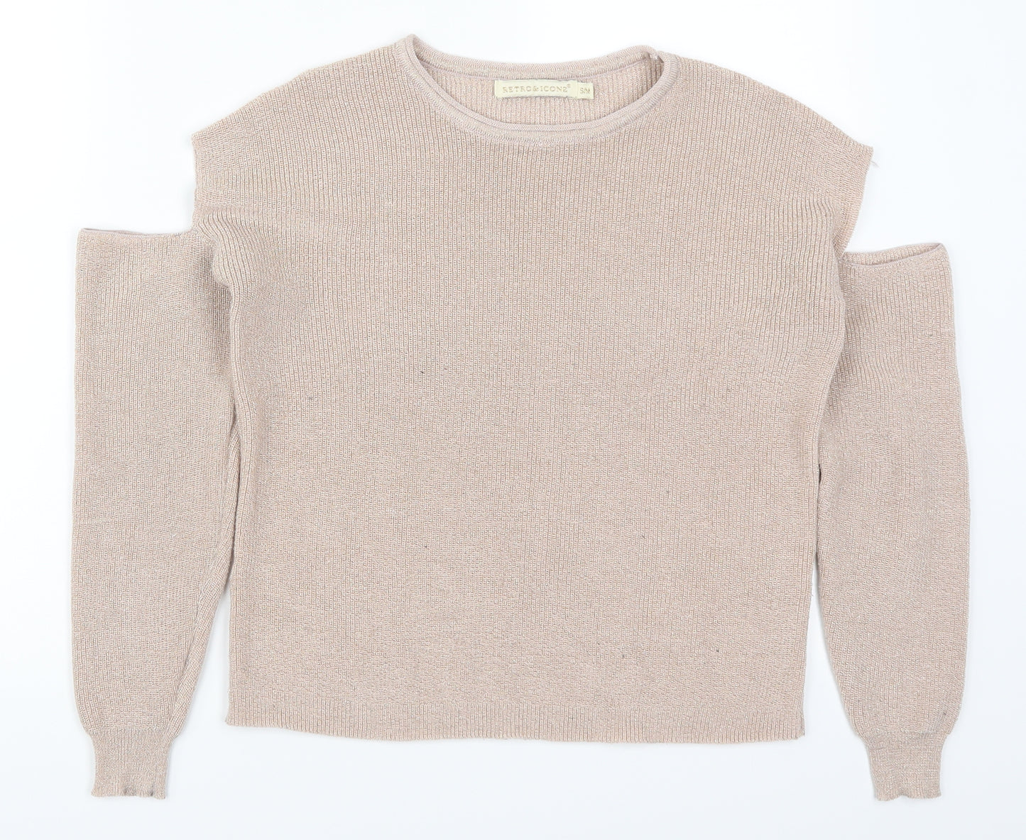 Retro Icone Womens Pink   Pullover Jumper Size S
