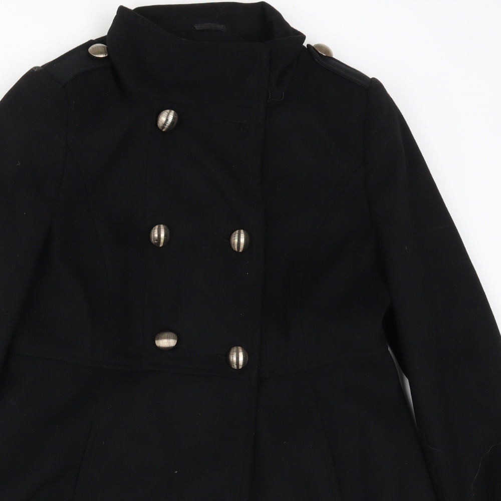 George Womens Black   Pea Coat Coat Size 14