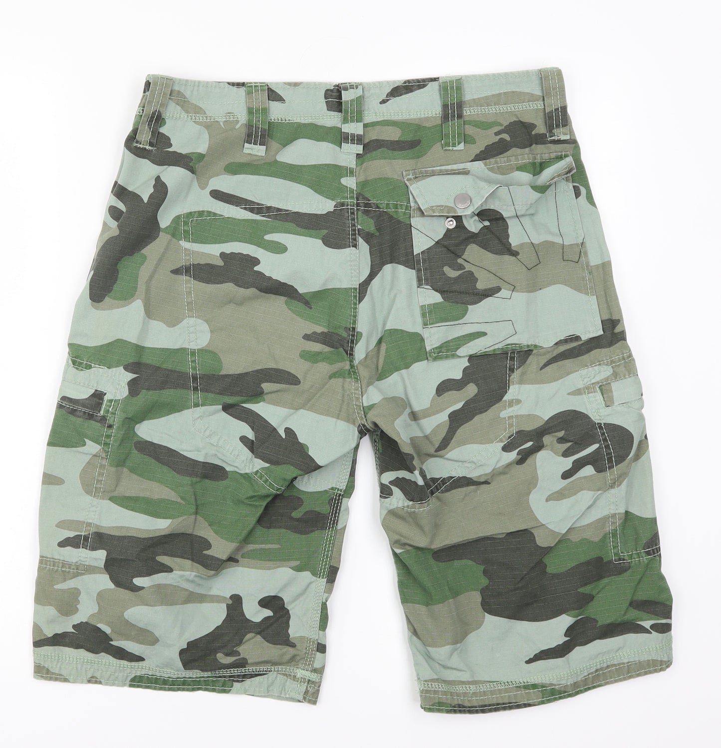 Bench Mens Green Camouflage  Cargo Shorts Size 30