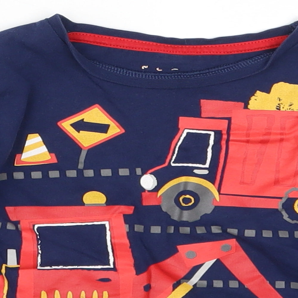Nutmeg Boys Blue   Basic T-Shirt Size 2-3 Years  - Diggers