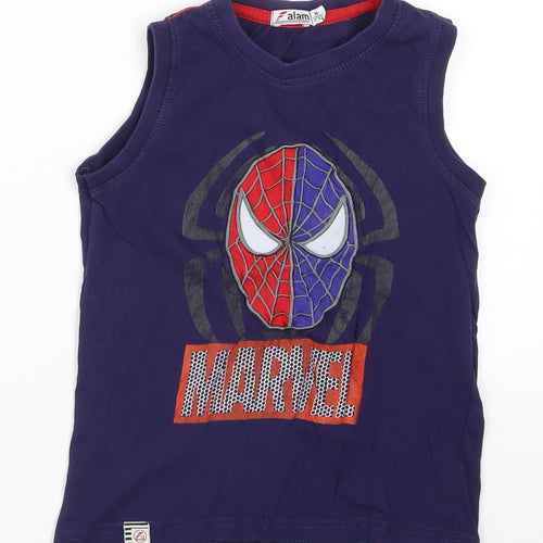 Alarm Boys Black   Basic Tank Size 2-3 Years  - Marvel Spiderman
