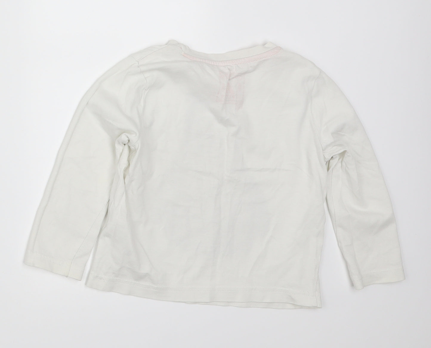 F&F Boys White   Basic T-Shirt Size 2-3 Years  - Bear Brrrrr