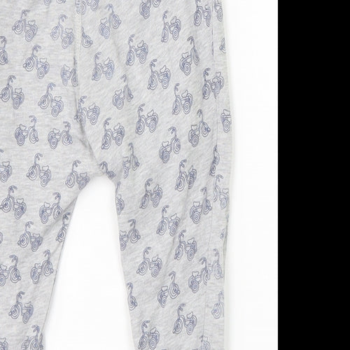 H&M Boys Grey Geometric  Sweatpants Trousers Size 2 Years - Bicycles