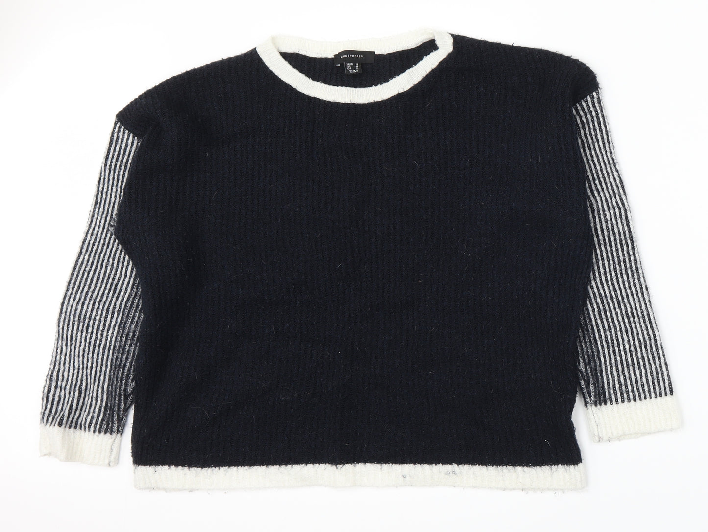 Atmosphere Womens Black Striped  Pullover Jumper Size 18  - .