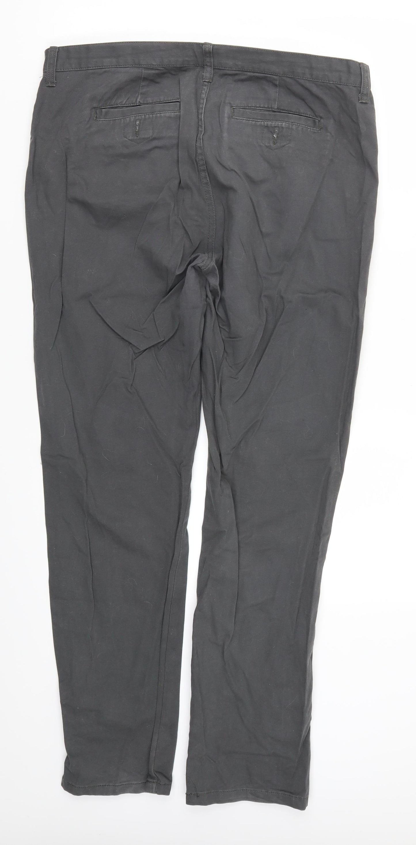 Denim Co Mens Grey   Chino Trousers Size 36 L32 in