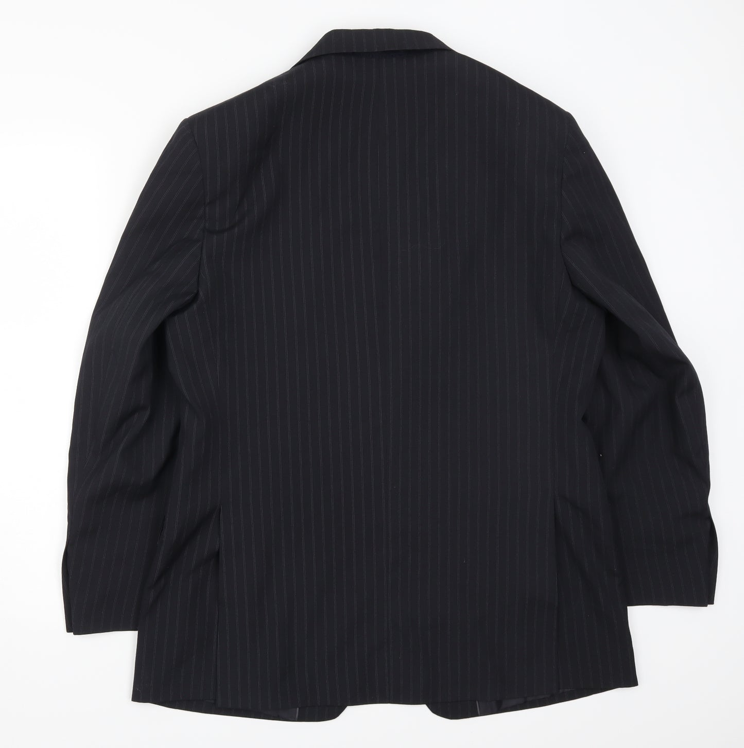 George Mens Blue Striped  Jacket Suit Jacket Size 40