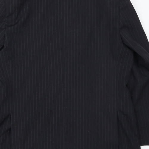 George Mens Blue Striped  Jacket Suit Jacket Size 40