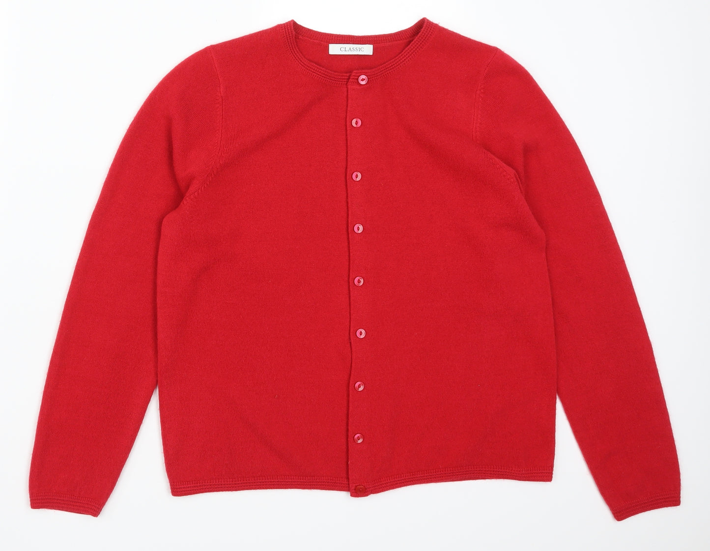 Marks and Spencer Womens Red   Cardigan Jumper Size 12