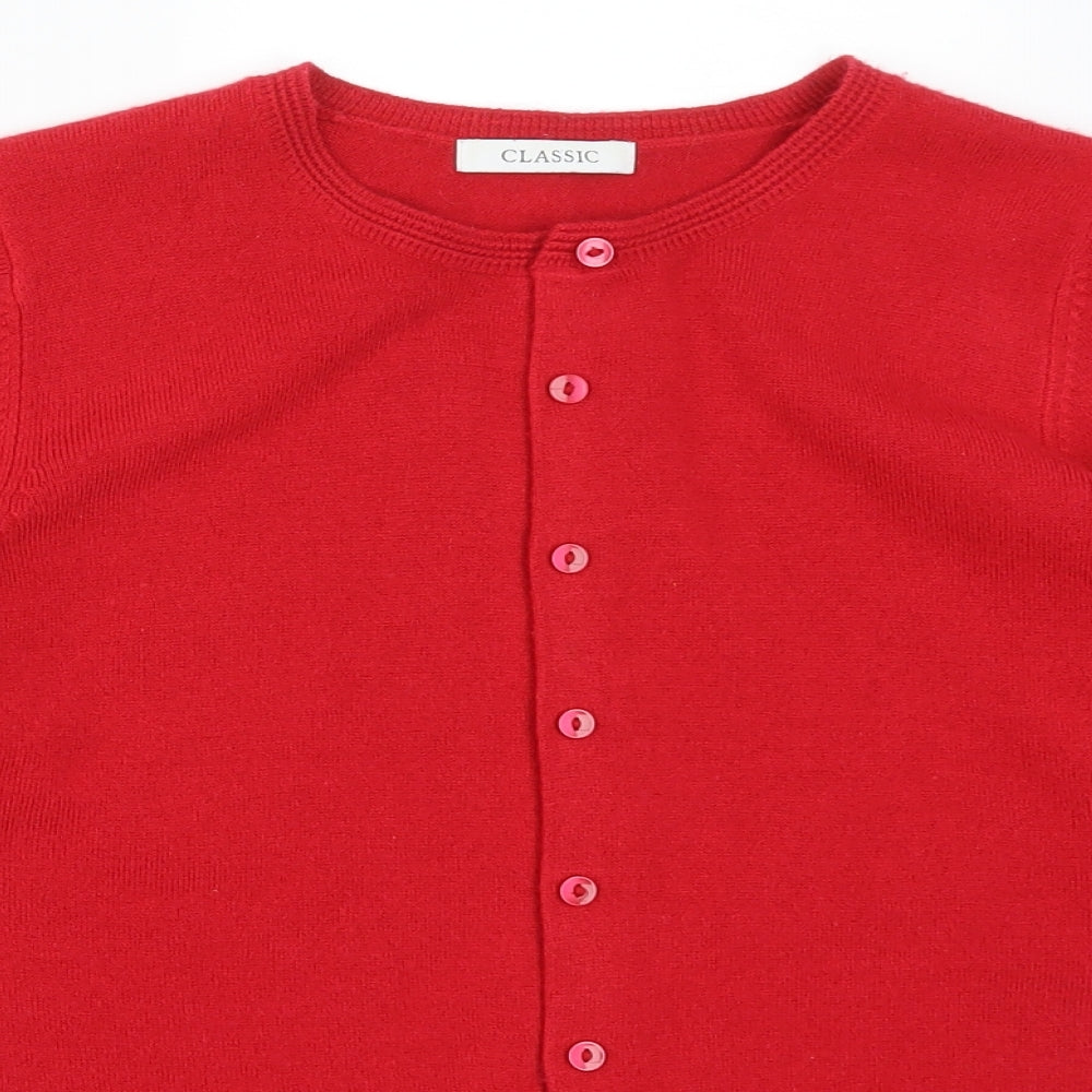 Marks and Spencer Womens Red   Cardigan Jumper Size 12