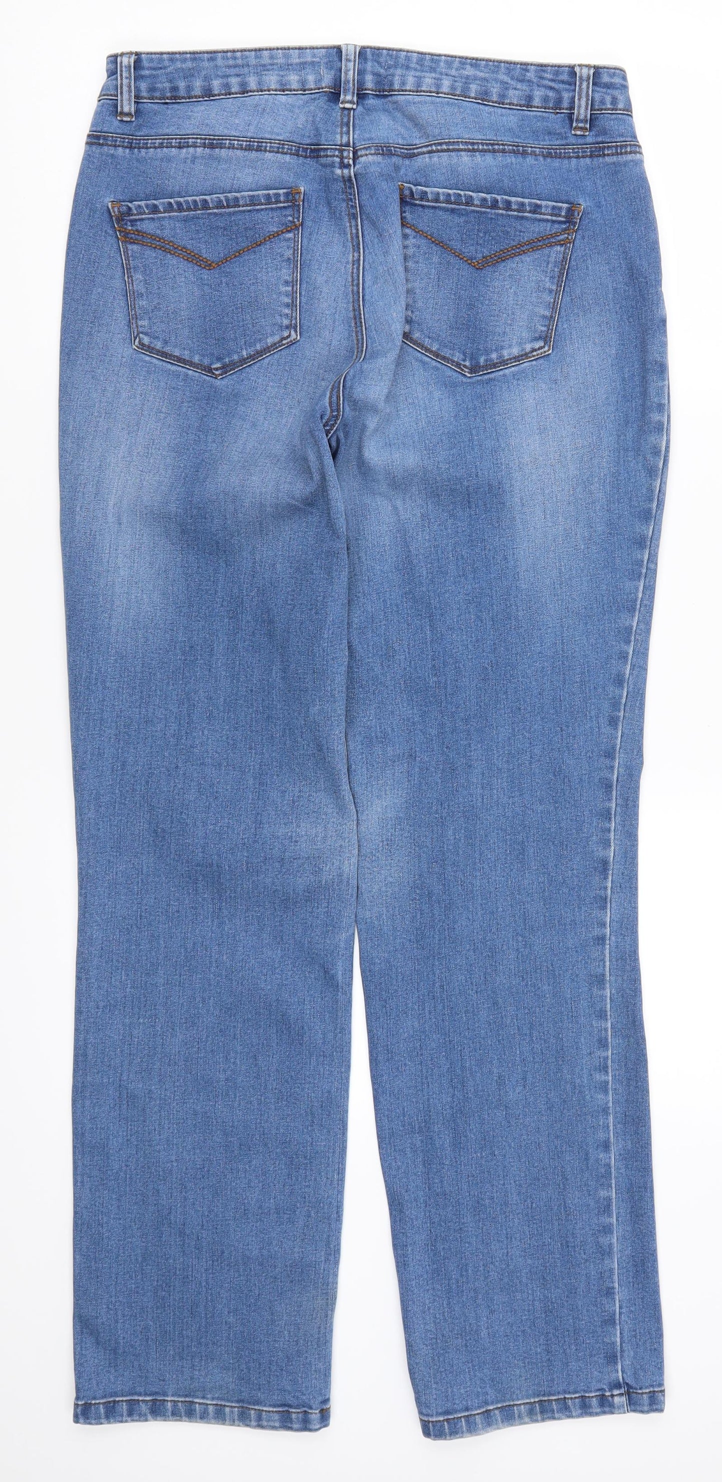 TU Womens Blue  Denim Straight Jeans Size 12 L30 in