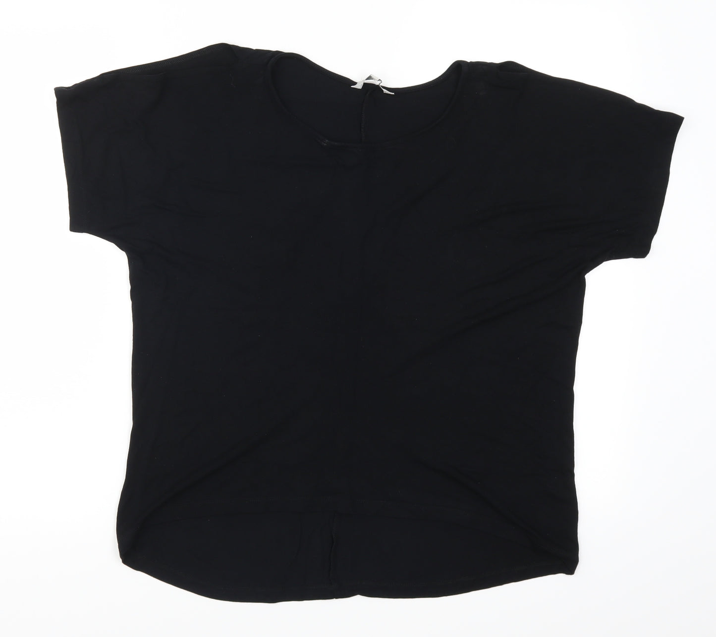 Peacocks Womens Black   Basic T-Shirt Size 10