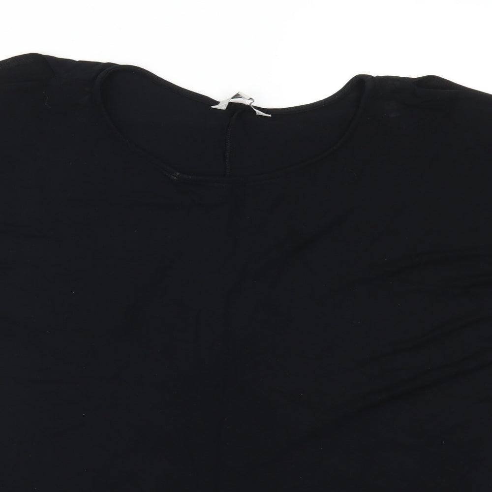 Peacocks Womens Black   Basic T-Shirt Size 10