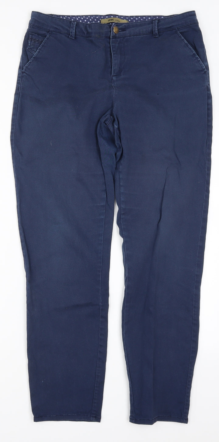 Love Jeans Womens Blue Denim Skinny Jeans Size 12 L29 in