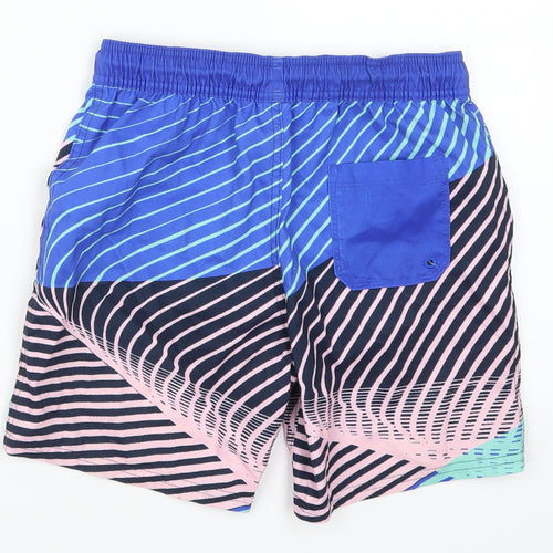 Preworn Mens Blue Striped  Bermuda Shorts Size 26 in - Pink
