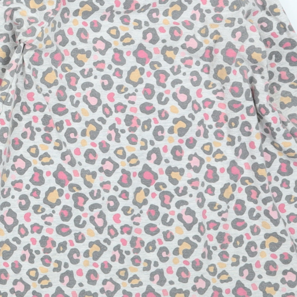 F&F Girls Grey Animal Print  Skater Dress  Size 18-24 Months