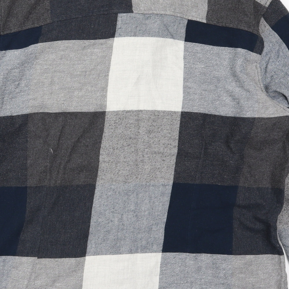 Matalan Mens Grey Check   Button-Up Size XL