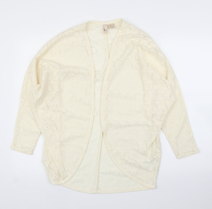 H&M Womens Ivory   Cardigan Jumper Size S