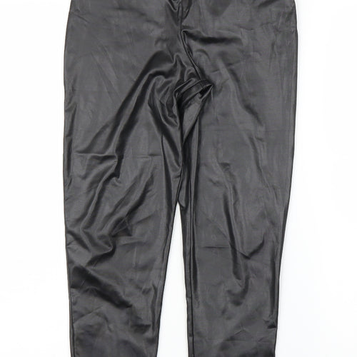 Boohoo Womens Black   Carrot Trousers Size 6 L25 in