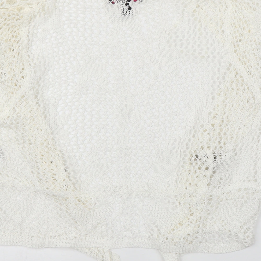 Mandi Womens White   Cardigan Jumper Size 12