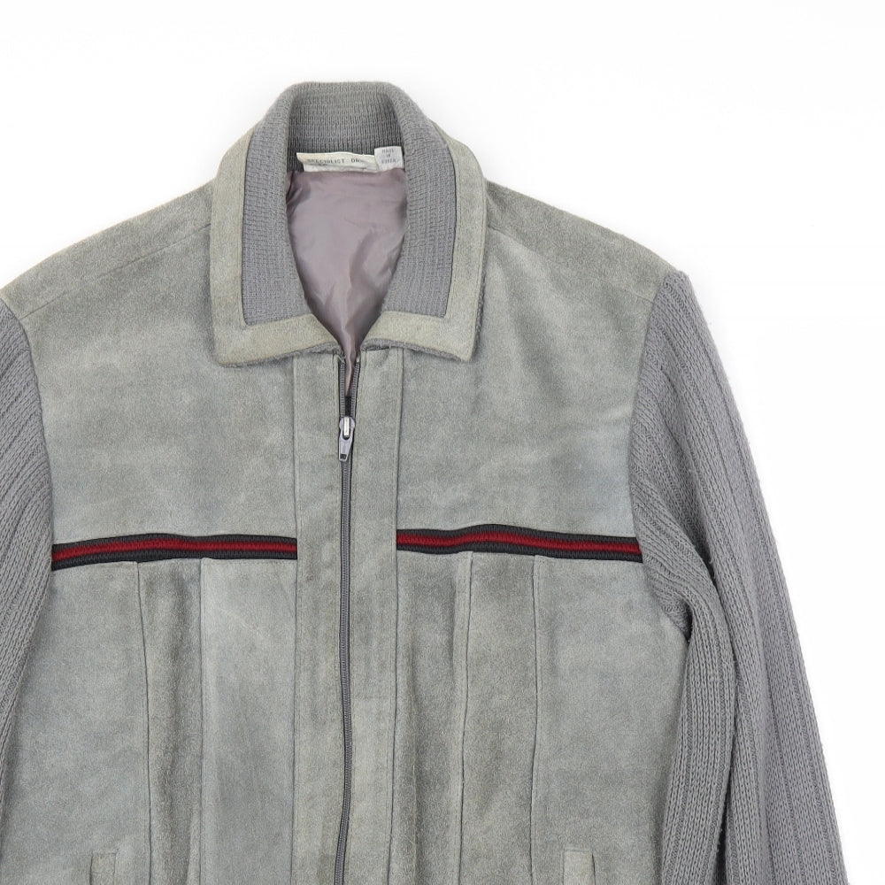 Greenwoods Mens Grey   Bomber Jacket Coatigan Size M