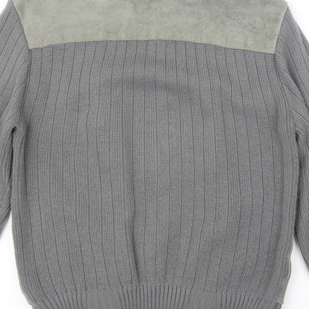 Greenwoods Mens Grey   Bomber Jacket Coatigan Size M