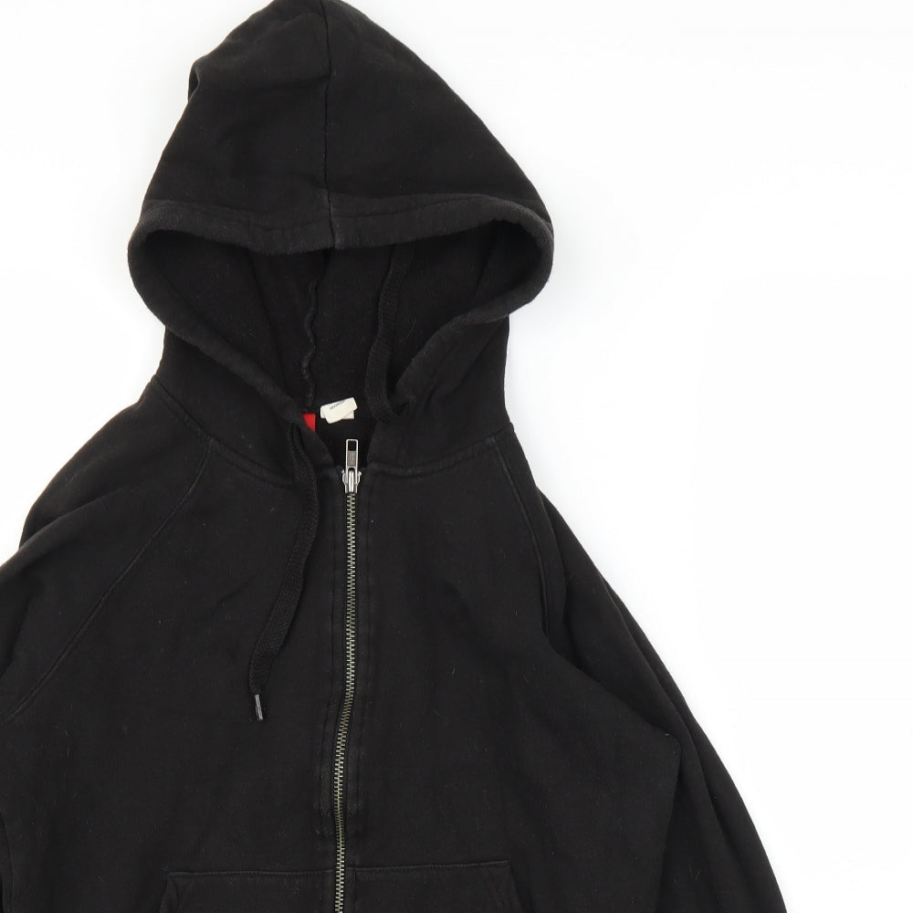 H&M Womens Black   Full Zip Hoodie Size 12
