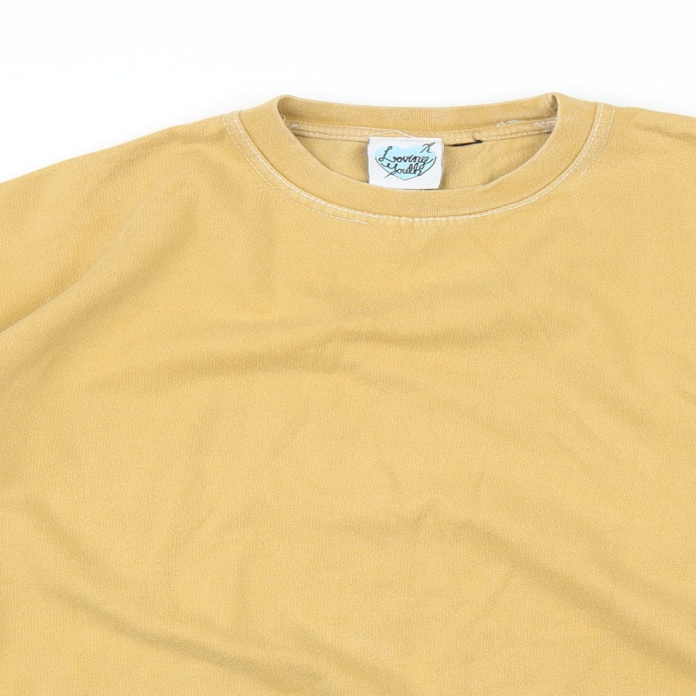 Loving Youth Womens Beige   Pullover Jumper Size XL