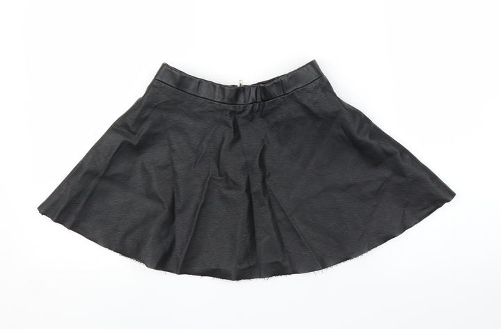 H&M Girls Black   A-Line Skirt Size 9 Years