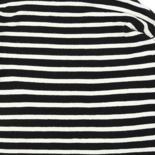Original Knitwear Womens Black Striped  Pullover Jumper Size M