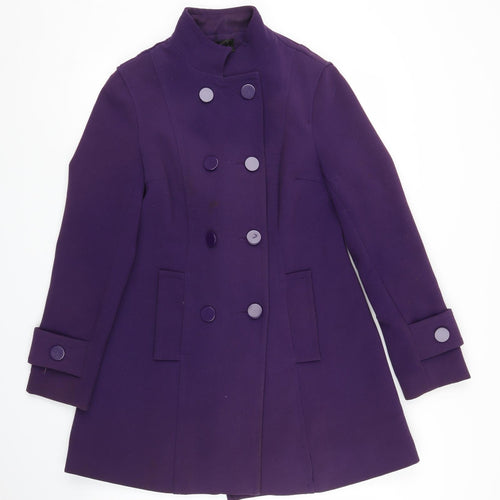 Papay Womens Purple   Pea Coat Coat Size 14