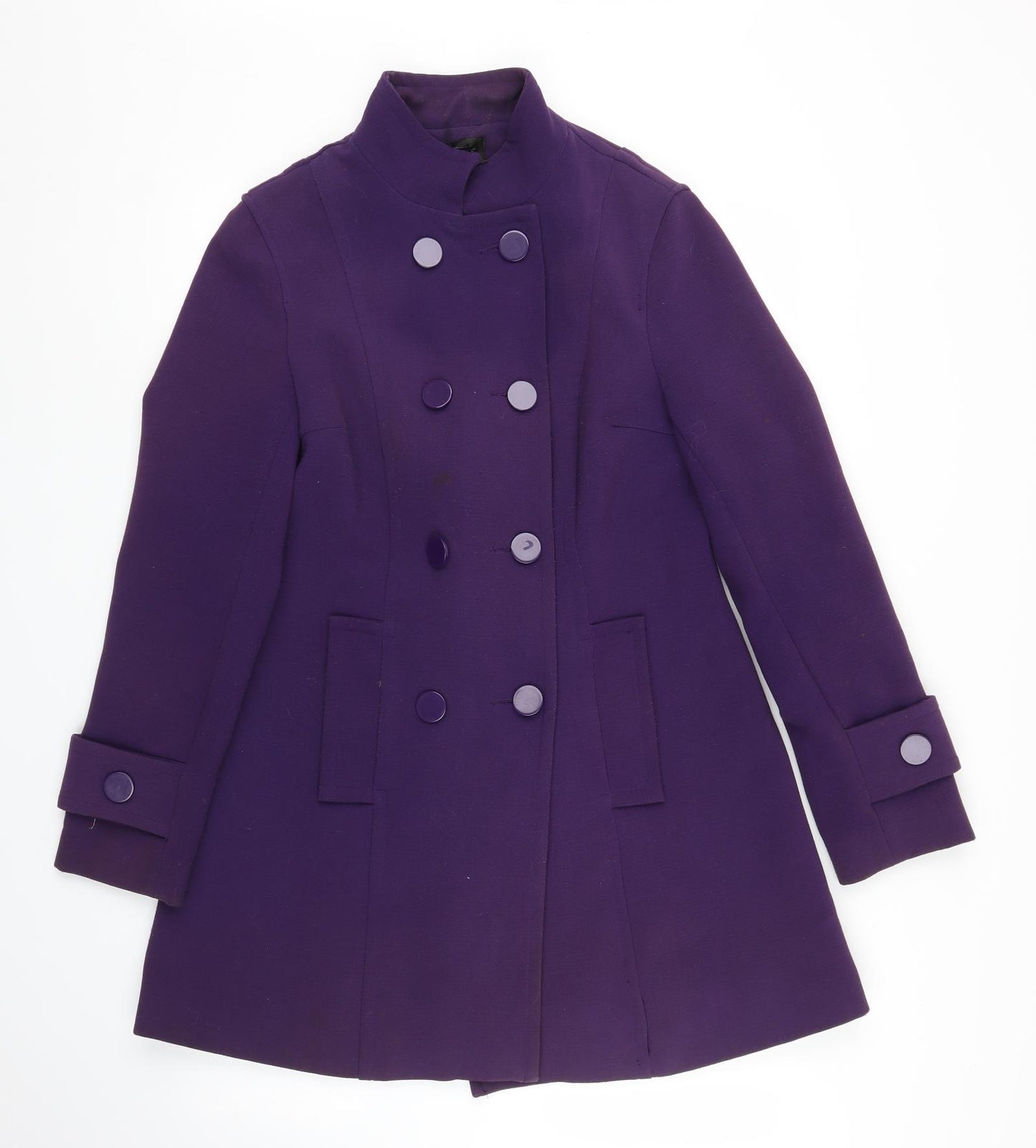 Papay Womens Purple   Pea Coat Coat Size 14