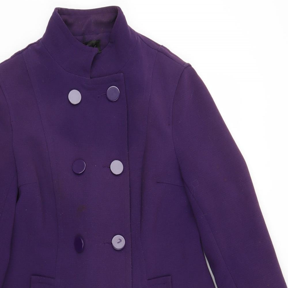 Papay Womens Purple   Pea Coat Coat Size 14
