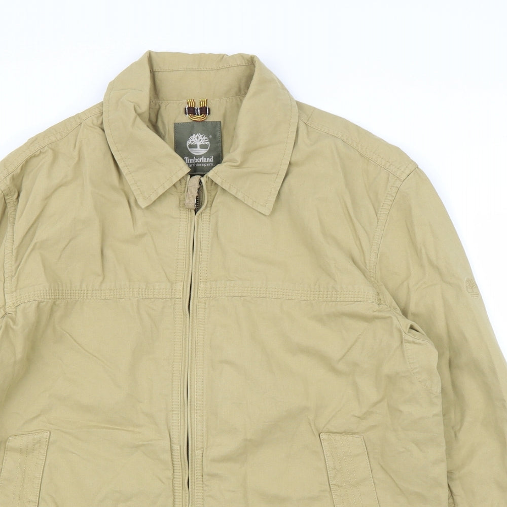 Timberland Mens Beige   Biker Jacket Size M