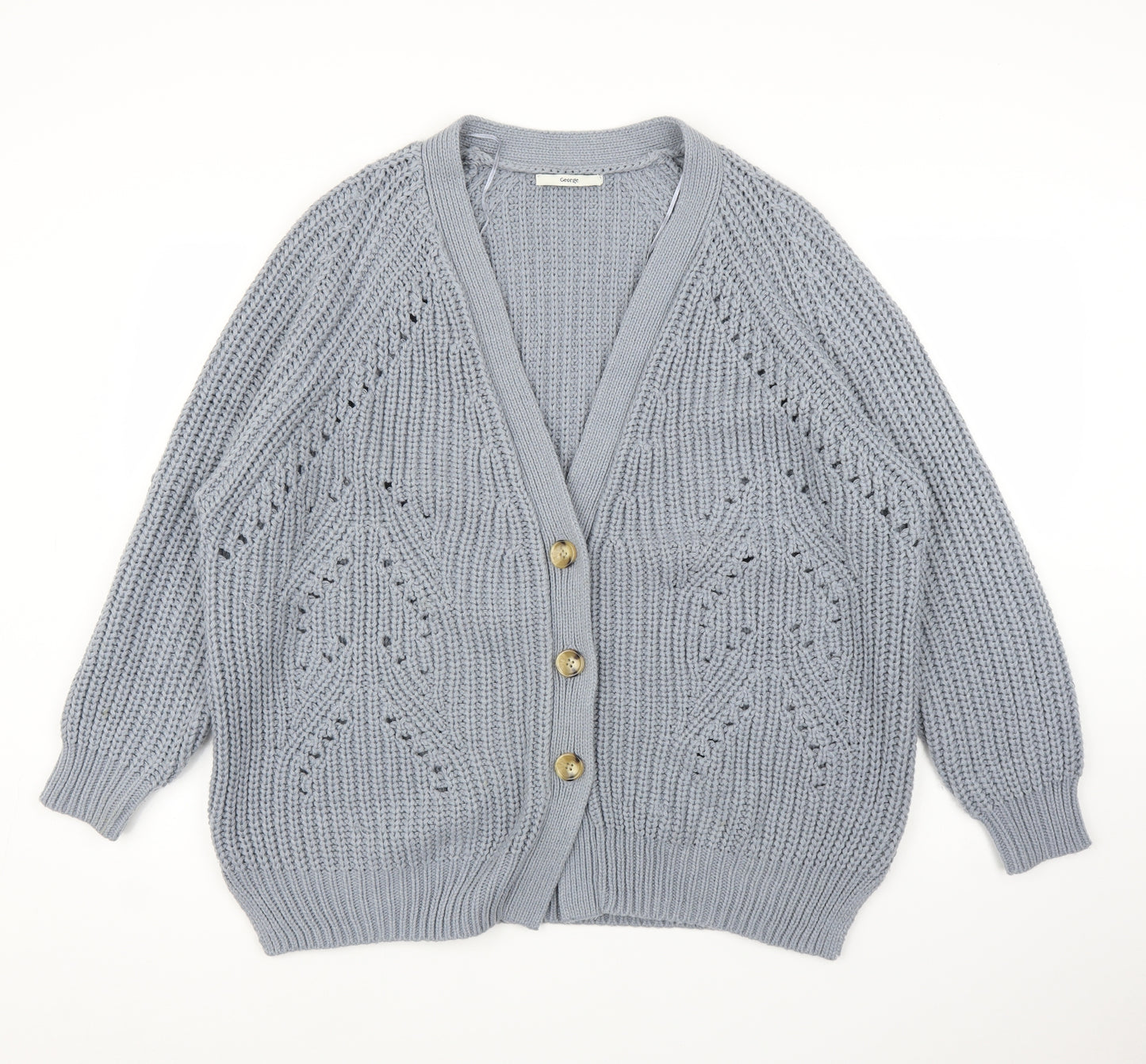 George Womens Grey   Cardigan Jumper Size XL