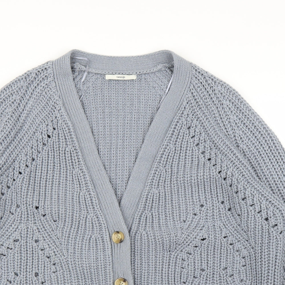 George Womens Grey   Cardigan Jumper Size XL